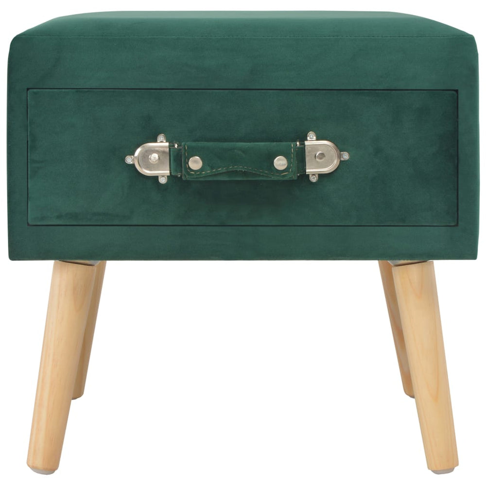 Nachtkastje 40x35x40 cm fluweel groen MeubelReus