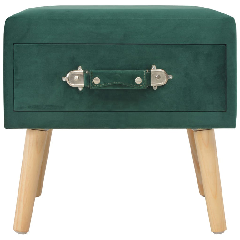 Nachtkastje 40x35x40 cm fluweel groen MeubelReus