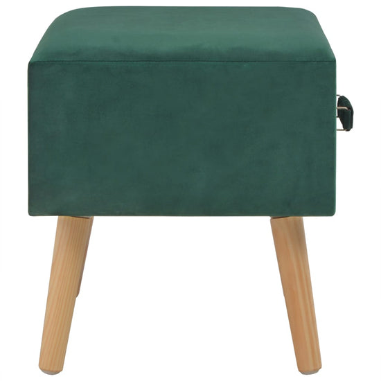 Nachtkastje 40x35x40 cm fluweel groen MeubelReus