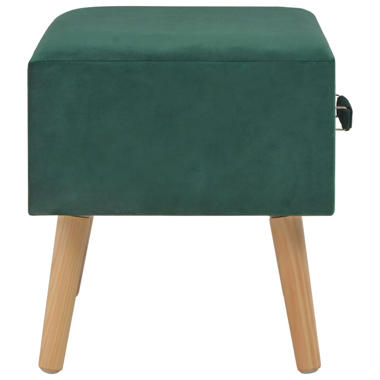 Nachtkastje 40x35x40 cm fluweel groen MeubelReus