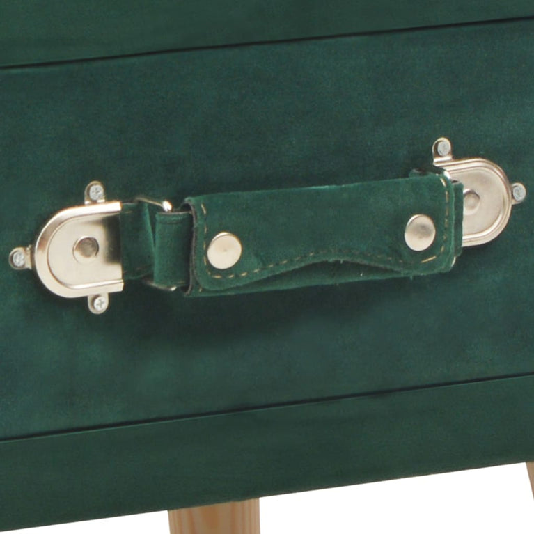 Nachtkastje 40x35x40 cm fluweel groen MeubelReus