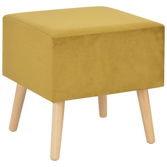 Nachtkastje 40x35x40 cm fluweel mosterdkleurig MeubelReus