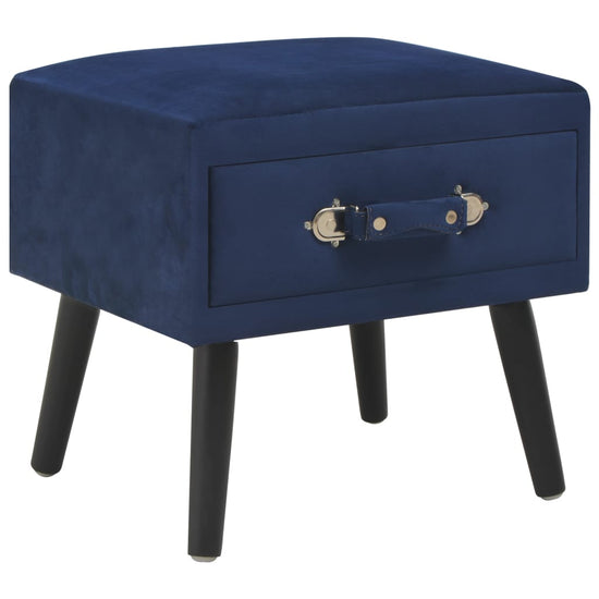 Nachtkastje 40x35x40 cm fluweel blauw MeubelReus