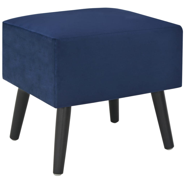 Nachtkastje 40x35x40 cm fluweel blauw MeubelReus