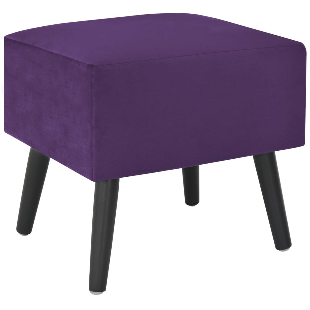 Nachtkastje 40x35x40 cm fluweel donkerpaars MeubelReus