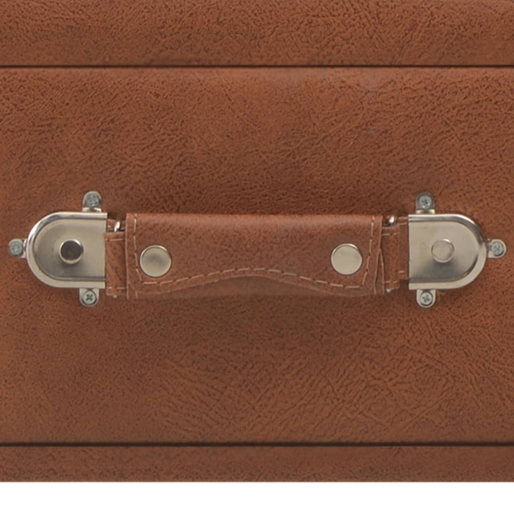 Salontafel 80x40x46 cm kunstleer bruin MeubelReus