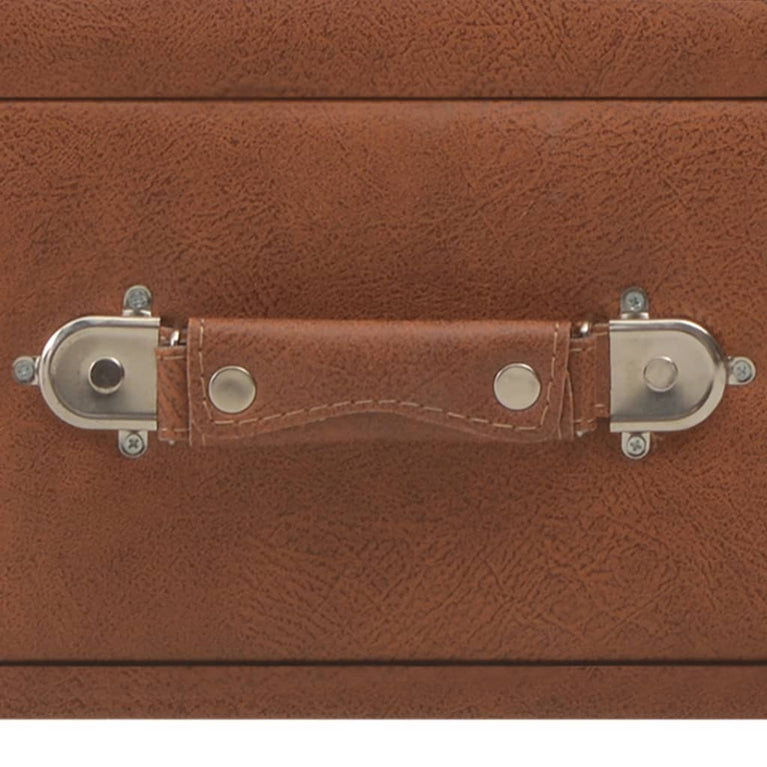 Salontafel 80x40x46 cm kunstleer bruin MeubelReus