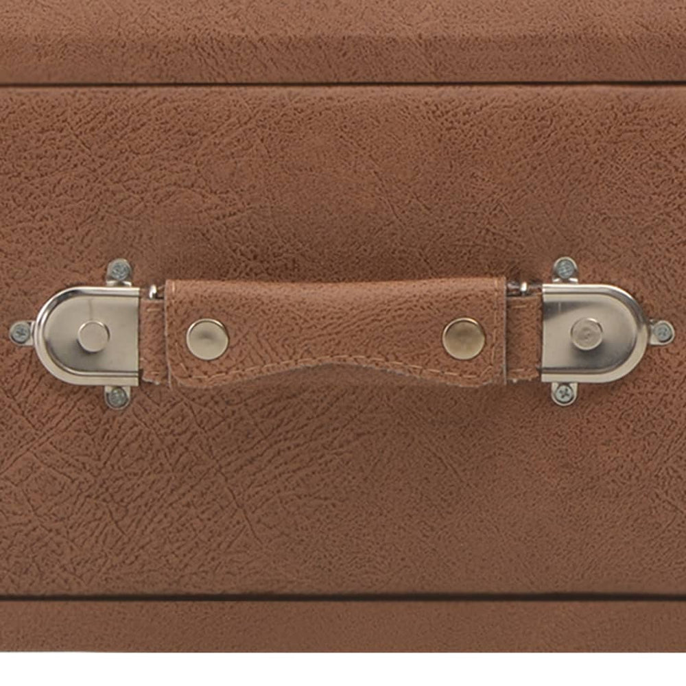 Salontafel 80x40x46 cm kunstleer donkerbruin MeubelReus