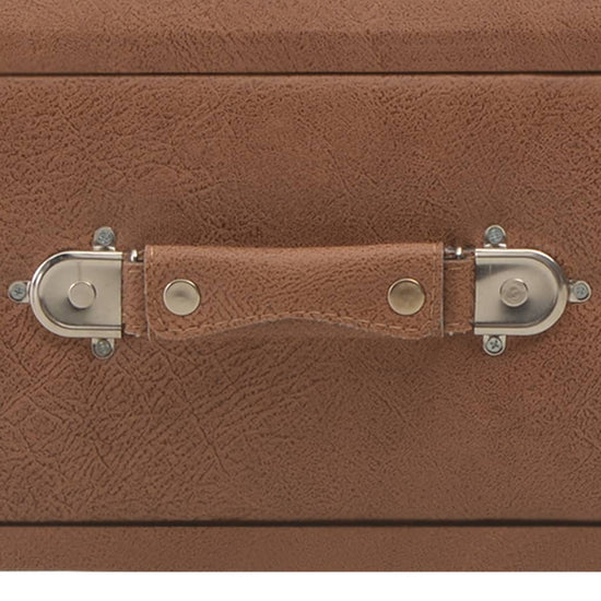 Salontafel 80x40x46 cm kunstleer donkerbruin MeubelReus