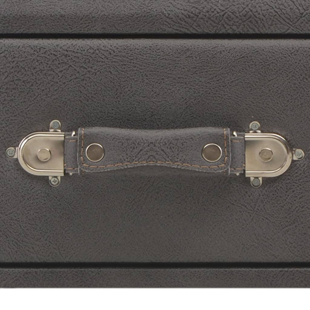 Salontafel 80x40x46 cm kunstleer grijs MeubelReus