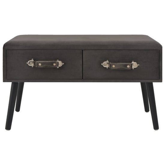 Salontafel 80x40x46 cm fluweel grijs MeubelReus