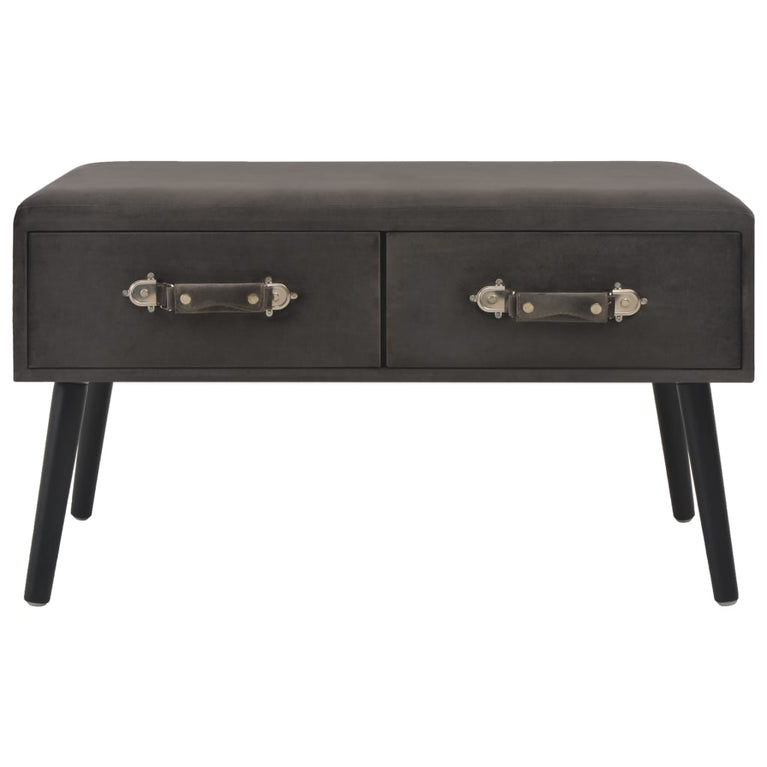 Salontafel 80x40x46 cm fluweel grijs MeubelReus