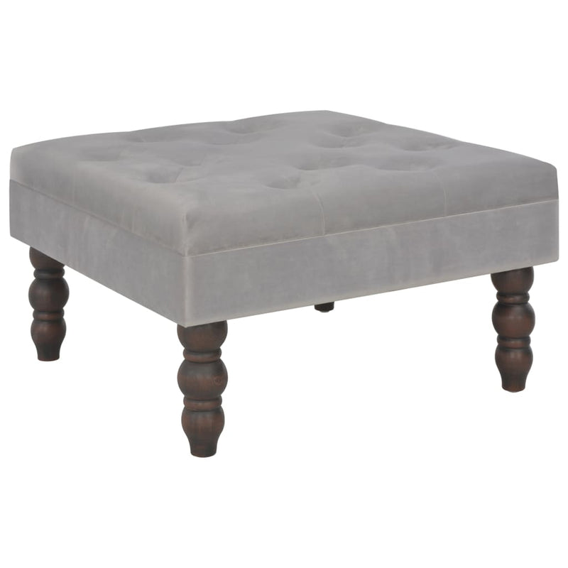 Kruk 60x60x36 cm fluweel donkergrijs MeubelReus