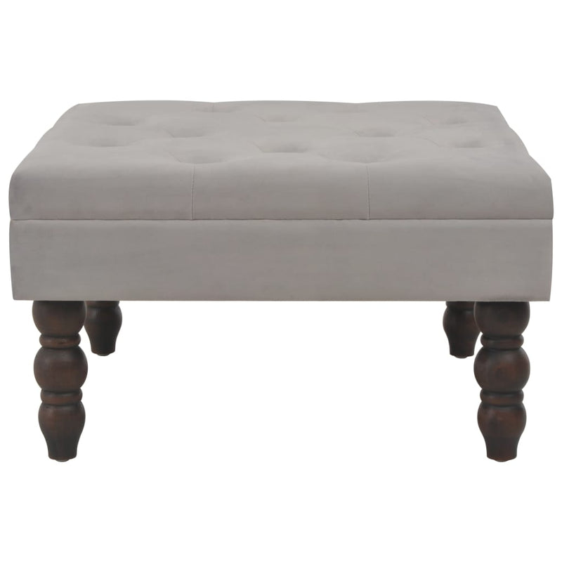 Kruk 60x60x36 cm fluweel donkergrijs MeubelReus