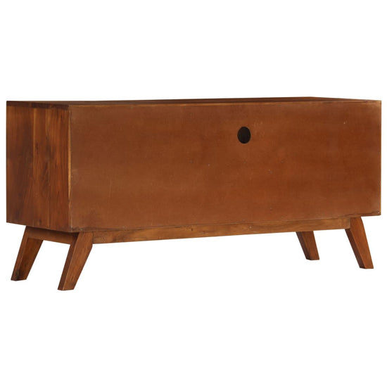 Tv-meubel met 3 lades 110x35x50 cm massief acaciahout MeubelReus
