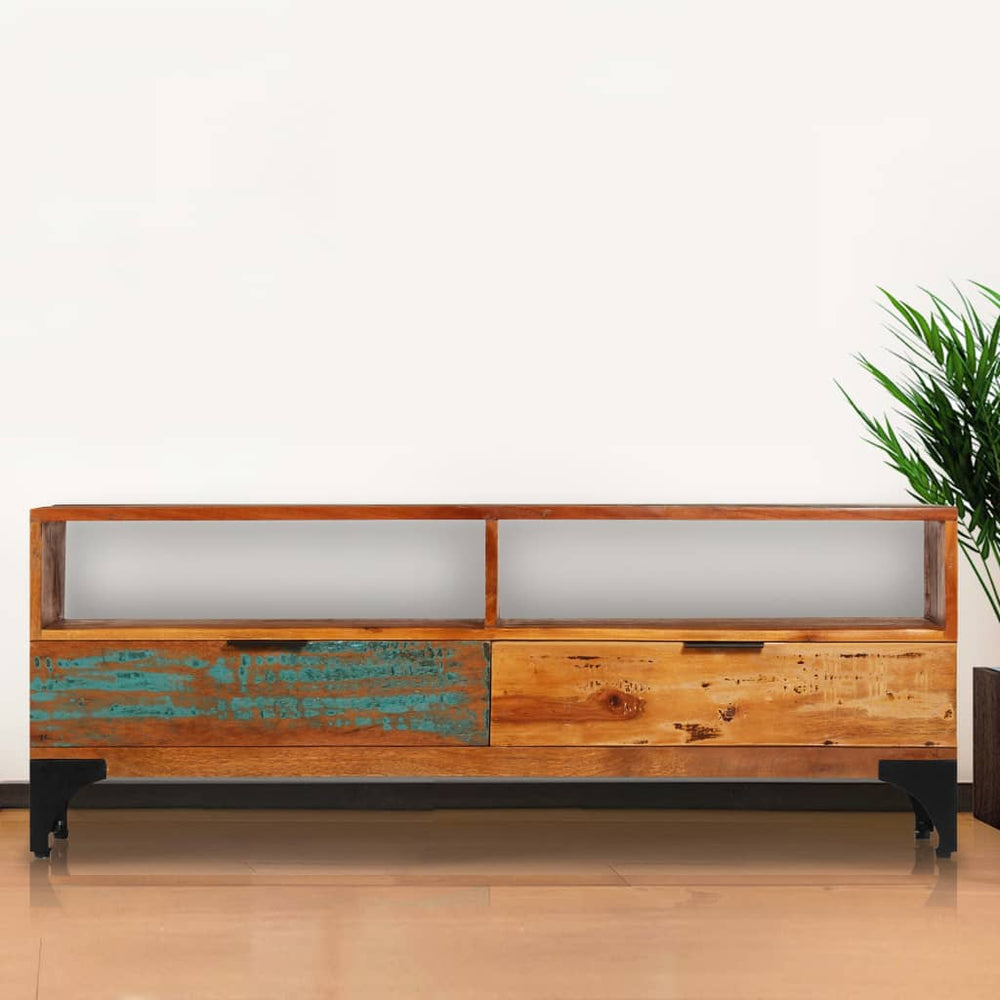 Tv-meubel 118x35x45 cm massief gerecycled hout MeubelReus