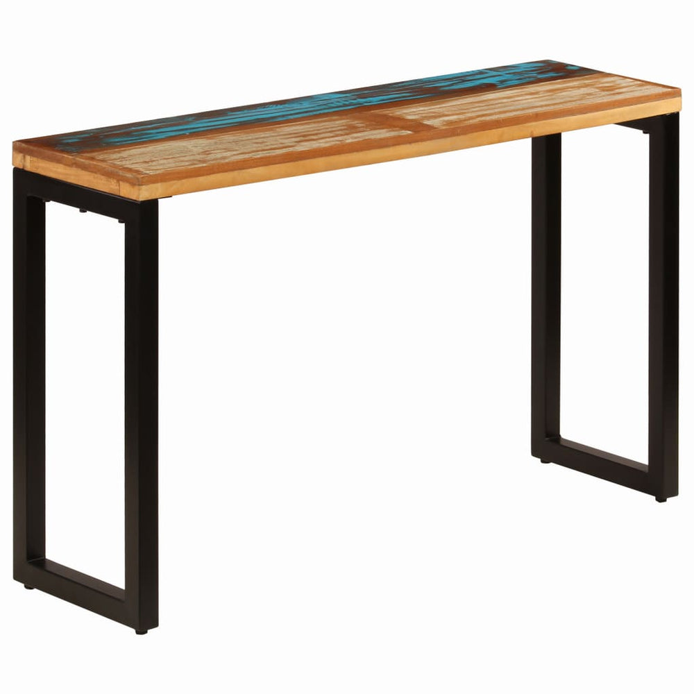 Wandtafel 120x35x76 cm massief gerecycled hout en staal MeubelReus