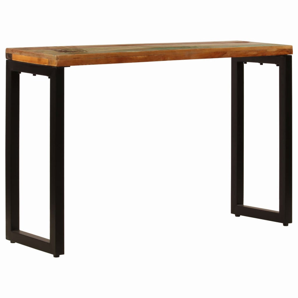Wandtafel 120x35x76 cm massief gerecycled hout en staal MeubelReus