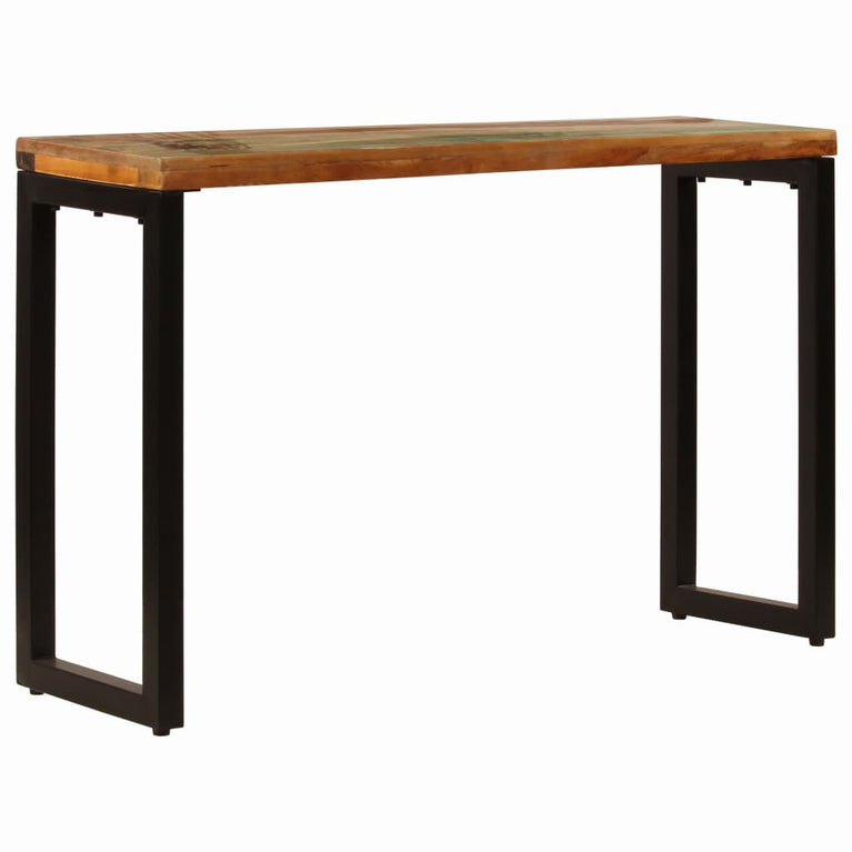 Wandtafel 120x35x76 cm massief gerecycled hout en staal MeubelReus