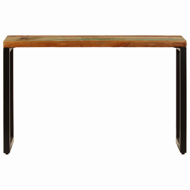 Wandtafel 120x35x76 cm massief gerecycled hout en staal MeubelReus