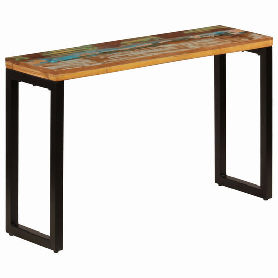 Wandtafel 120x35x76 cm massief gerecycled hout en staal MeubelReus