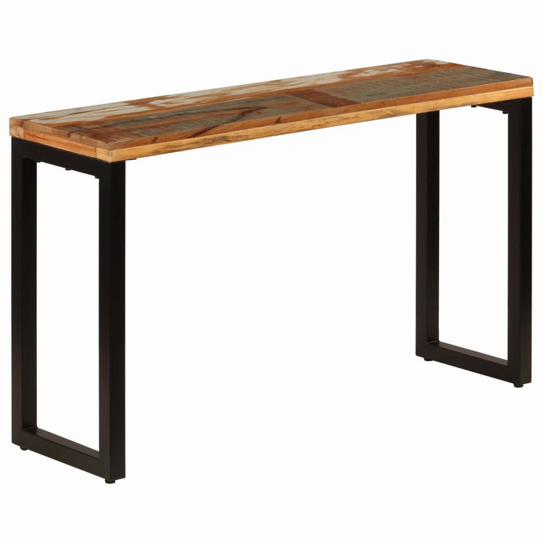 Wandtafel 120x35x76 cm massief gerecycled hout en staal MeubelReus