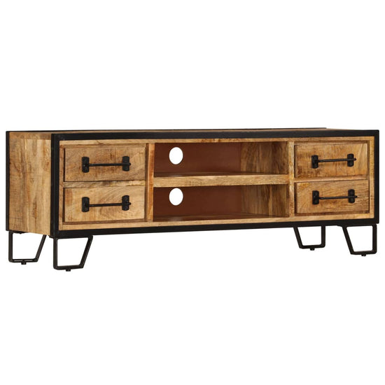 Tv-meubel met lades 120x30x40 cm massief mangohout MeubelReus
