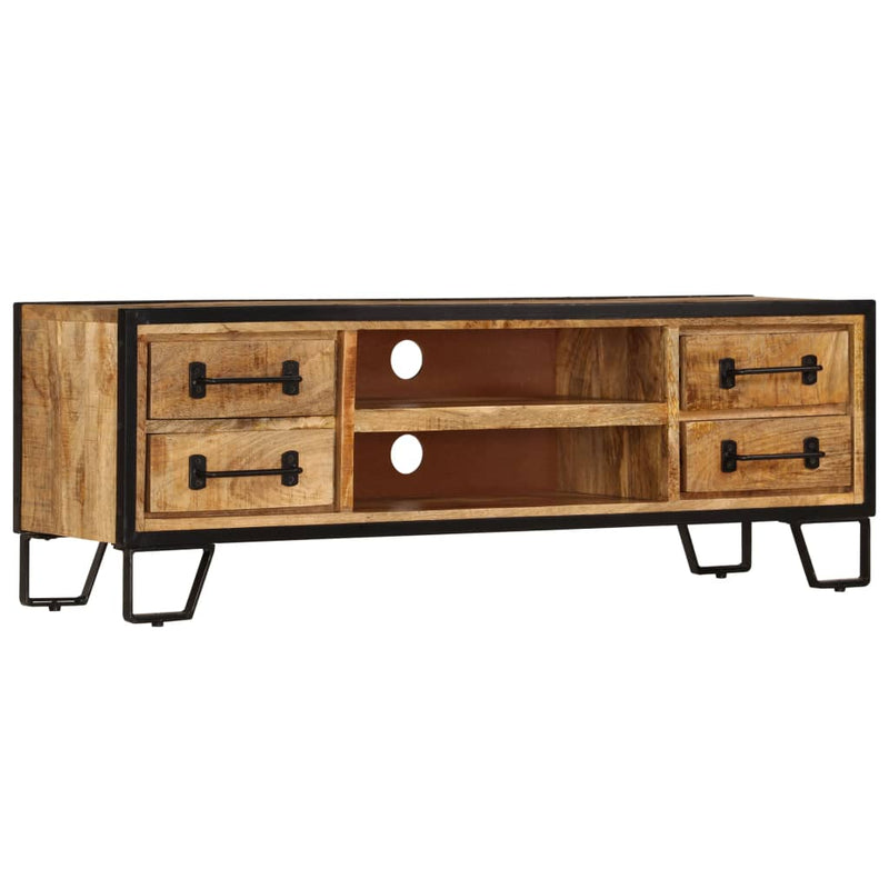 Tv-meubel met lades 120x30x40 cm massief mangohout MeubelReus