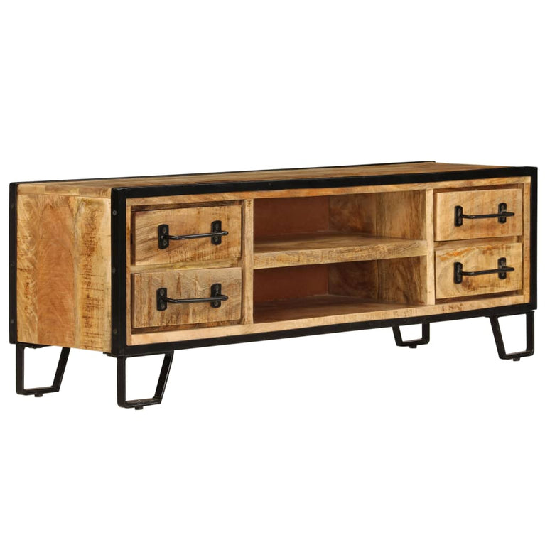 Tv-meubel met lades 120x30x40 cm massief mangohout MeubelReus