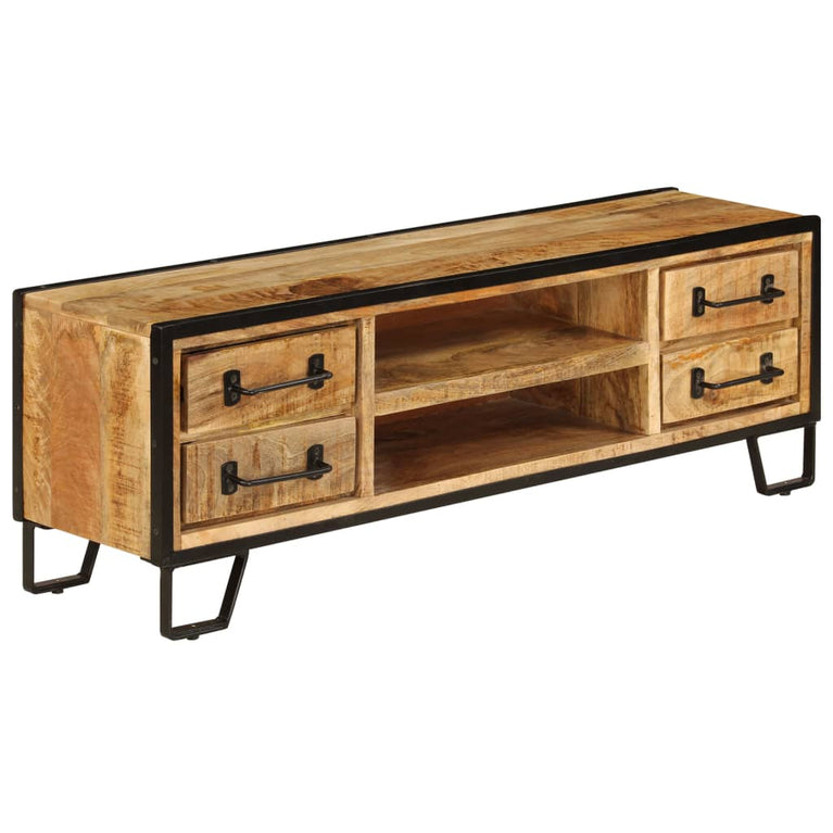 Tv-meubel met lades 120x30x40 cm massief mangohout MeubelReus