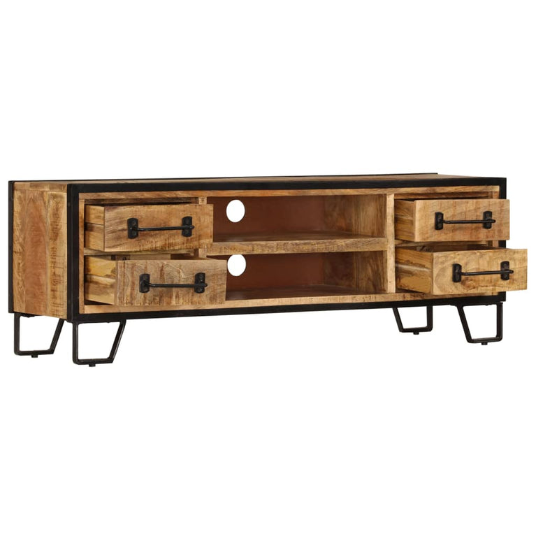 Tv-meubel met lades 120x30x40 cm massief mangohout MeubelReus