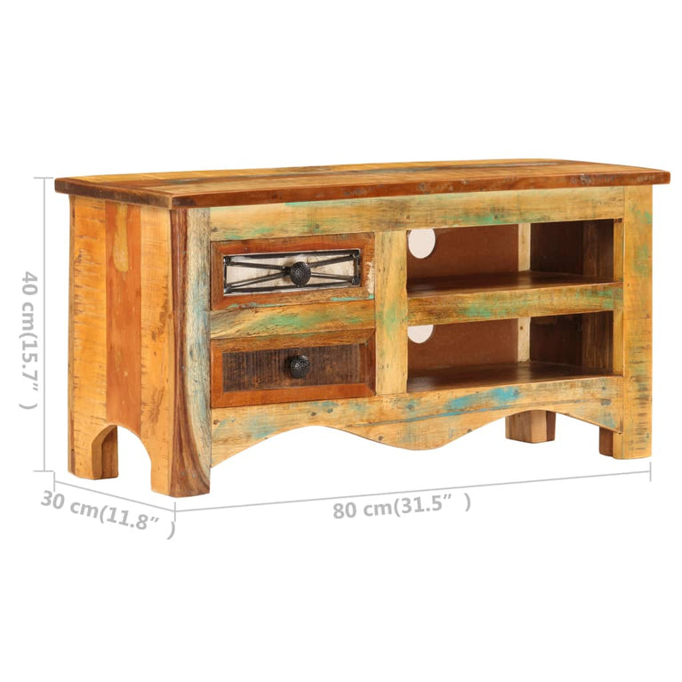 Tv-meubel 80x30x40 cm massief gerecycled hout MeubelReus