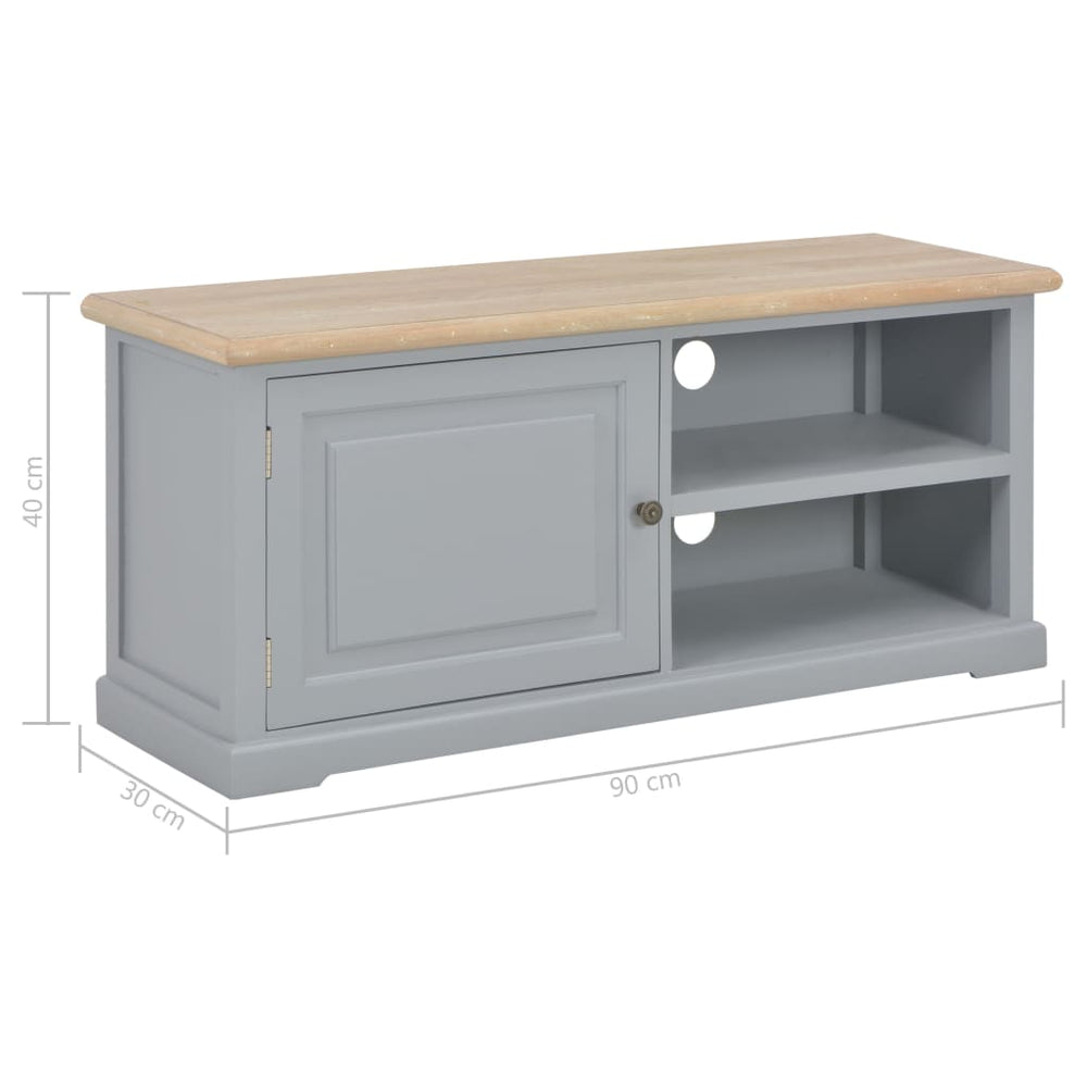Tv-meubel 90x30x40 cm hout grijs MeubelReus