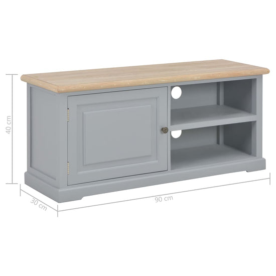 Tv-meubel 90x30x40 cm hout grijs MeubelReus