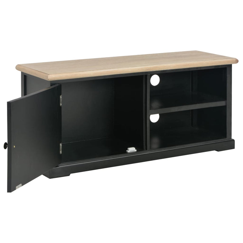 Tv-meubel 90x30x40 cm hout zwart MeubelReus