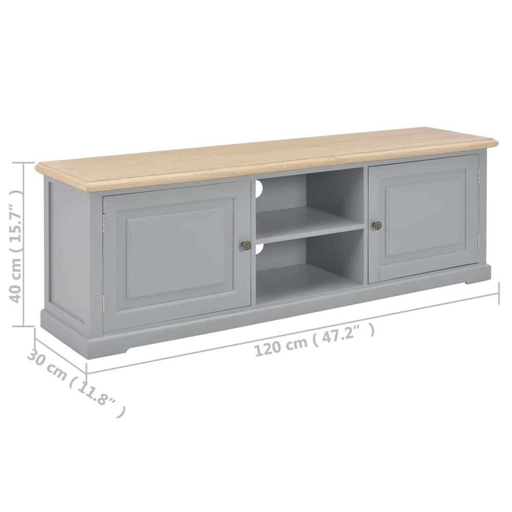 Tv-meubel 120x30x40 cm hout grijs MeubelReus