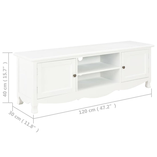 Tv-meubel 120x30x40 cm hout wit MeubelReus