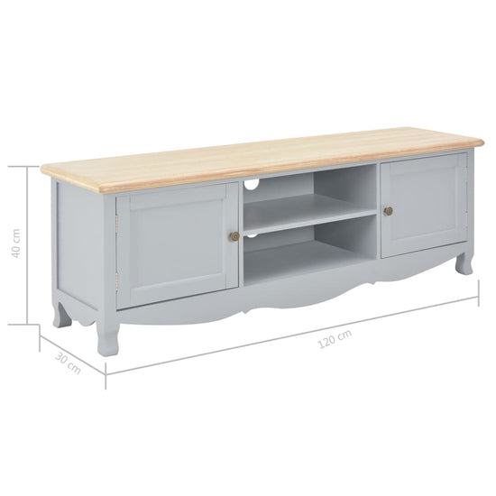 Tv-meubel 120x30x40 cm hout grijs MeubelReus