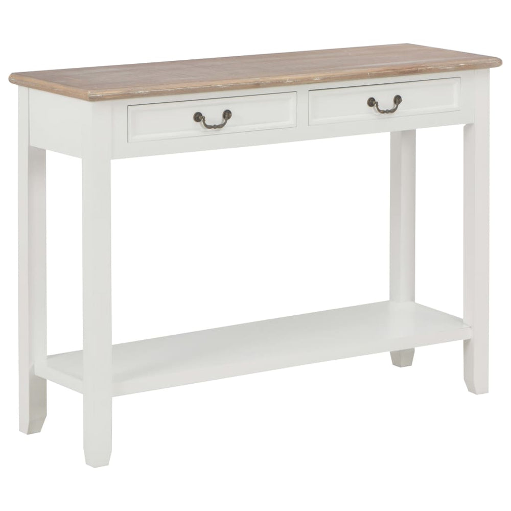 Wandtafel 110x35x80 cm hout wit MeubelReus