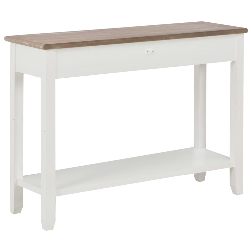 Wandtafel 110x35x80 cm hout wit MeubelReus