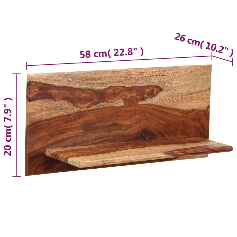 Wandschappen 2 st 58x26x20 cm massief sheeshamhout MeubelReus