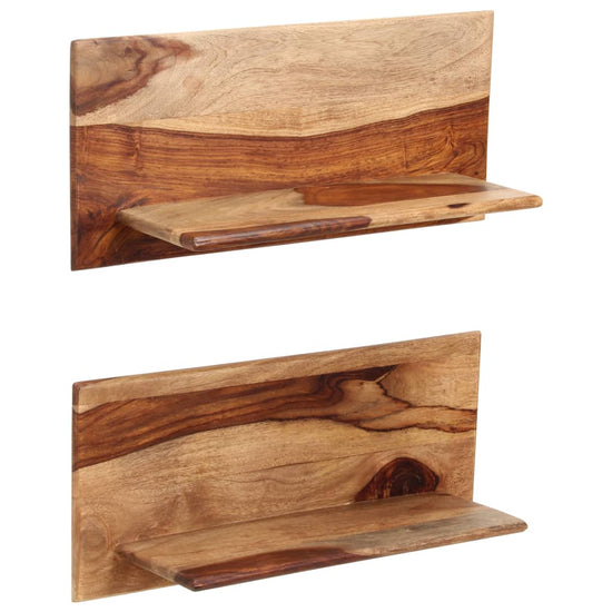 Wandschappen 2 st 58x26x20 cm massief sheeshamhout MeubelReus