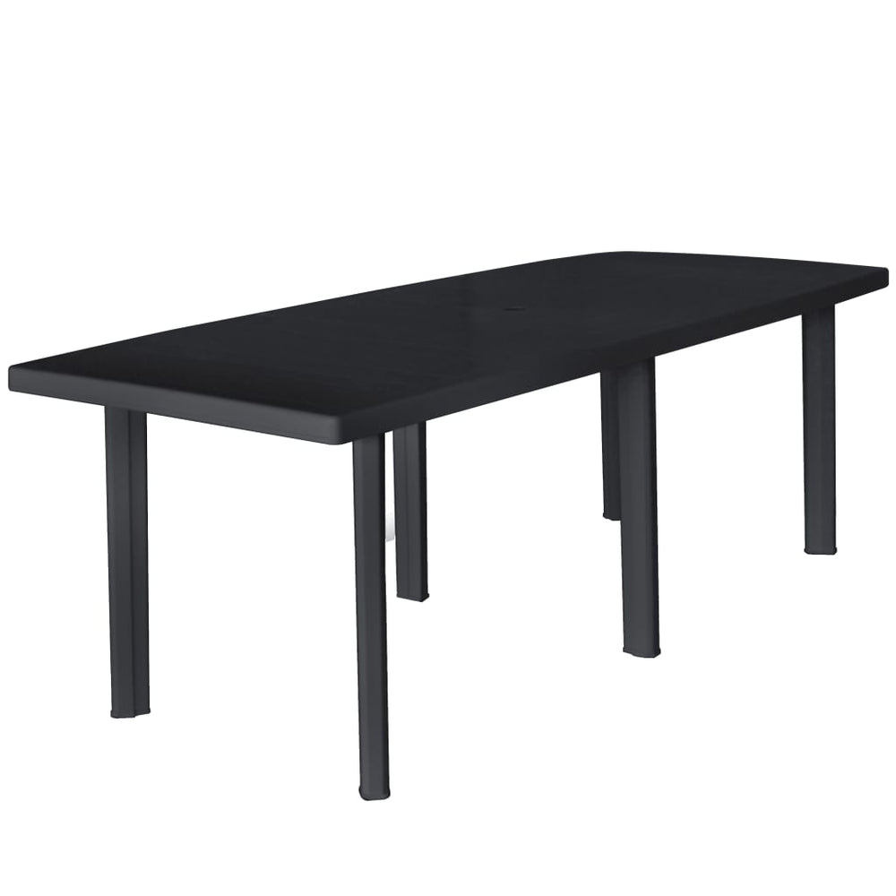 Tuintafel 216x90x72 cm kunststof antraciet MeubelReus