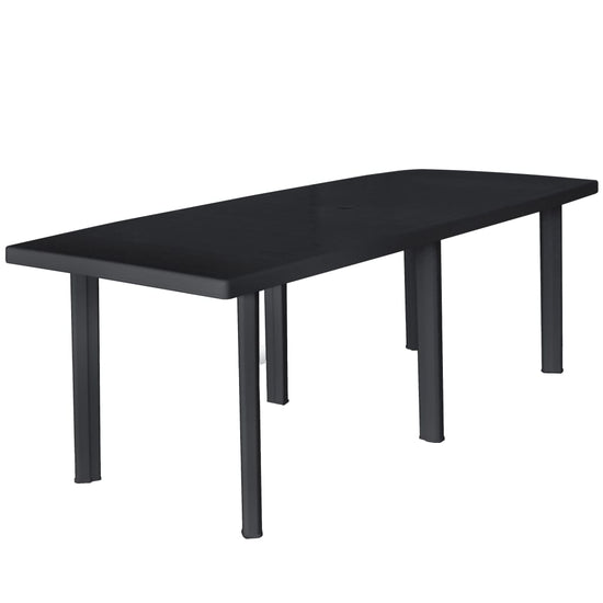 Tuintafel 216x90x72 cm kunststof antraciet MeubelReus