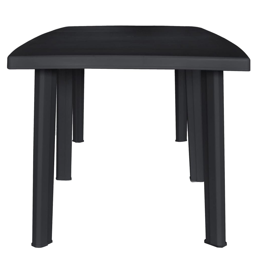 Tuintafel 216x90x72 cm kunststof antraciet MeubelReus