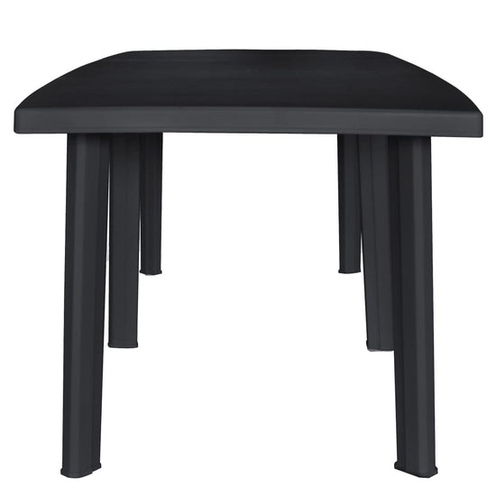 Tuintafel 216x90x72 cm kunststof antraciet MeubelReus