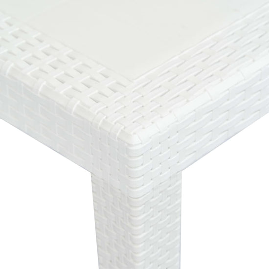Tuintafel 150x90x72 cm rattan-look kunststof wit MeubelReus