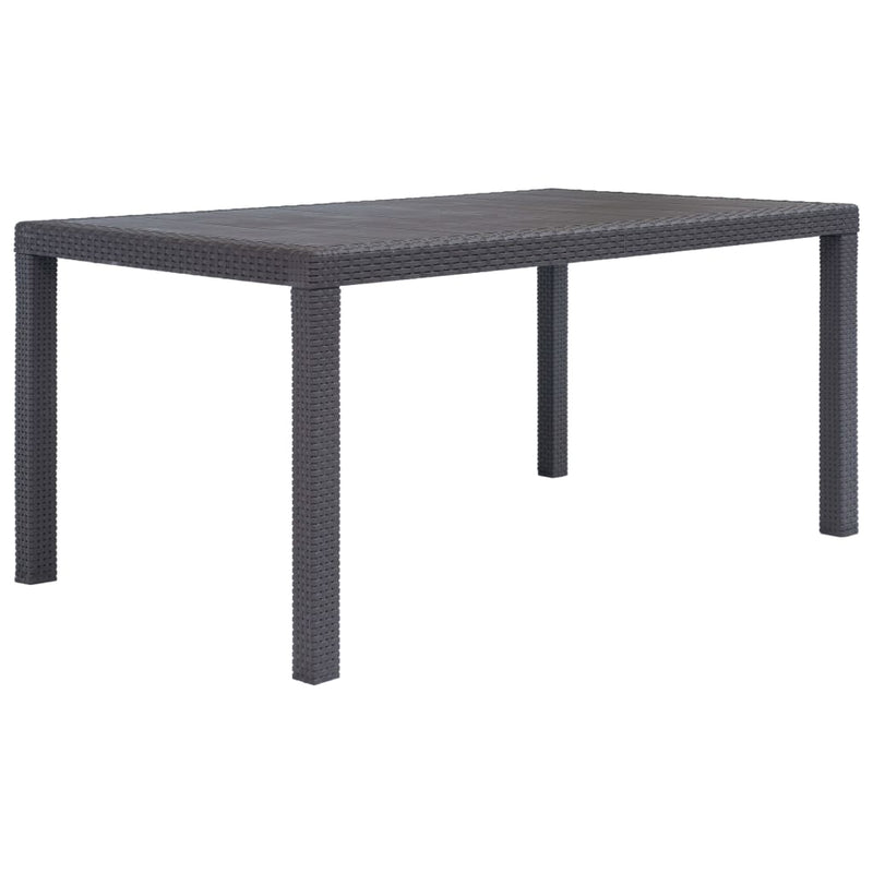 Tuintafel 150x90x72 cm rattan-look kunststof bruin MeubelReus