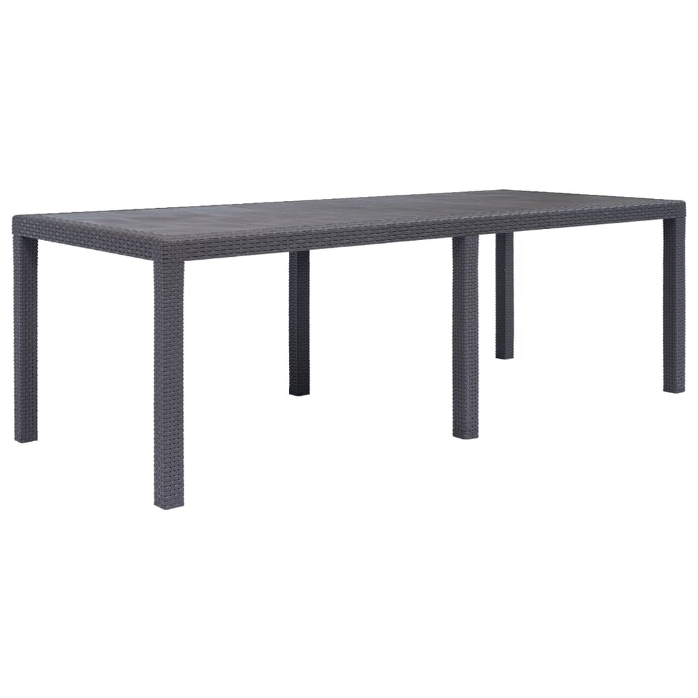 Tuintafel 220x90x72 cm rattan-look kunststof bruin MeubelReus