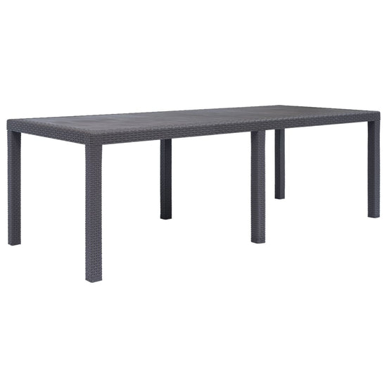 Tuintafel 220x90x72 cm rattan-look kunststof bruin MeubelReus